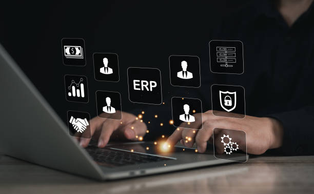 istock Enterprise resource planning (ERP) strategies for internal management for maximum potential by Human resources , Finance & accounting , sale marketing , reporting and inventory management for business 2045718258