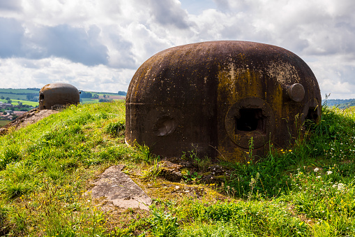 Bomb shelter from world war 2 at Utah Beach near Ravenoville Plage in Normandy.