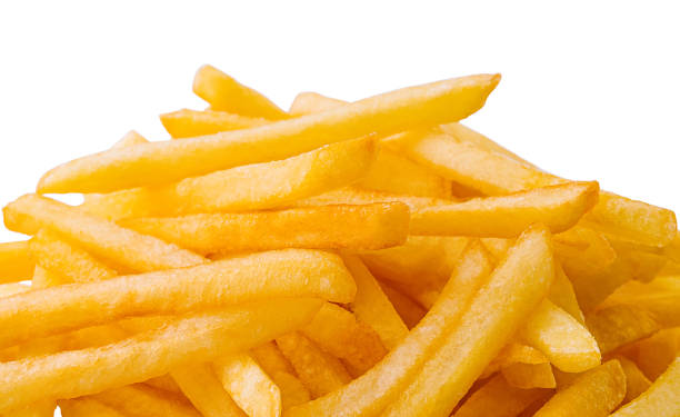 istock French fries close up on white background 2045740391