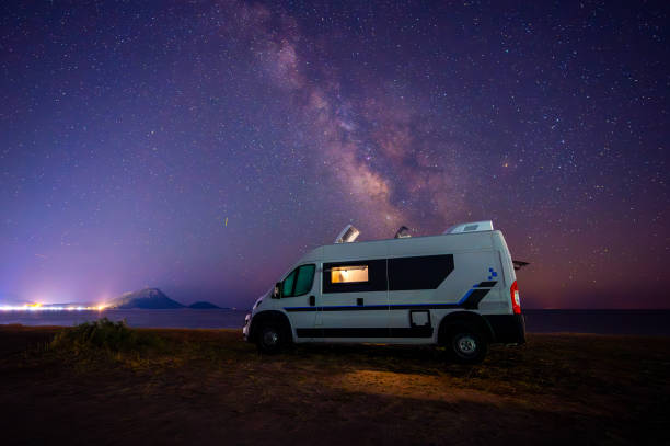 istock Campervan or motorhome parked on the beach in Greece. 2045774858