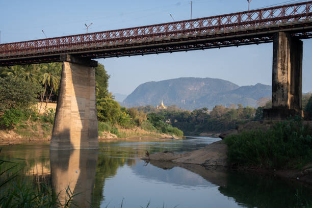 The Nam Khan River, which flows into the Mekong River, is located in Luang Prabang, Laos, Asia.Luang Prabang is a very popular and attractive tourist destination and a very special place in the country of Laos.