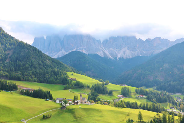 The view of the Dolomites from Santa Magdalena