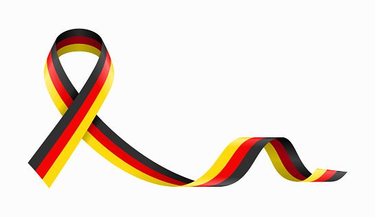 German Flag Stripe Ribbon Wavy Background Layout Vector Illustration ...
