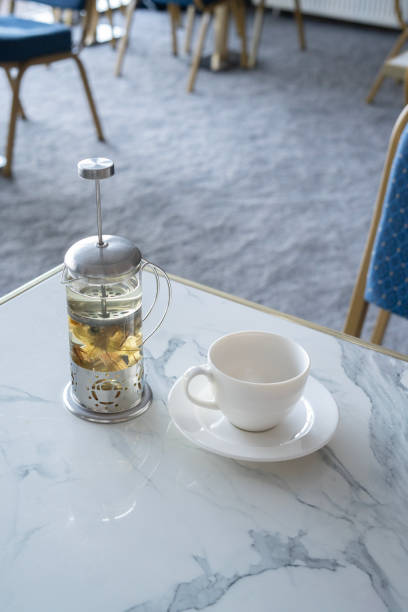 Herbal tea on the table in modern restaurant