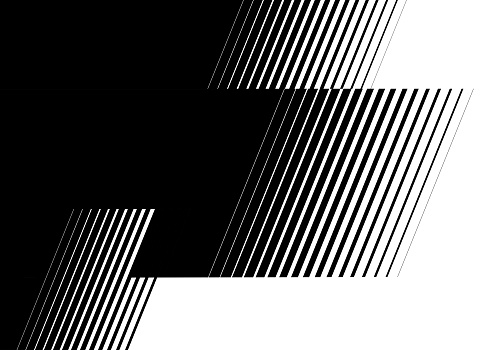 Vector black to white grids thin broken lines trendy transition Toned image abstract background