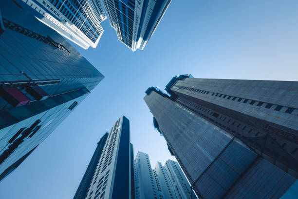 huge skyscrapers in seoul city, south korea.