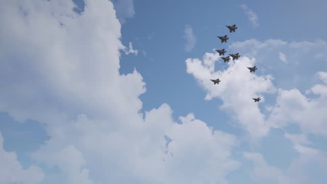 F-35C  SQUADRON  nice sky