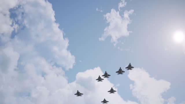 F-35C  SQUADRON  nice sky