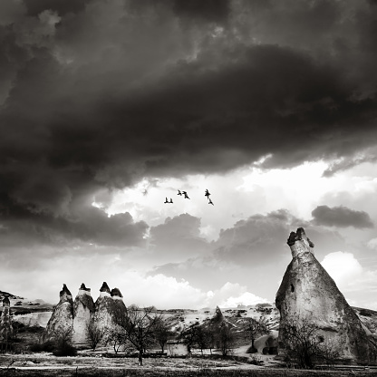 Landscape of Cappadocia in middle east Turkey