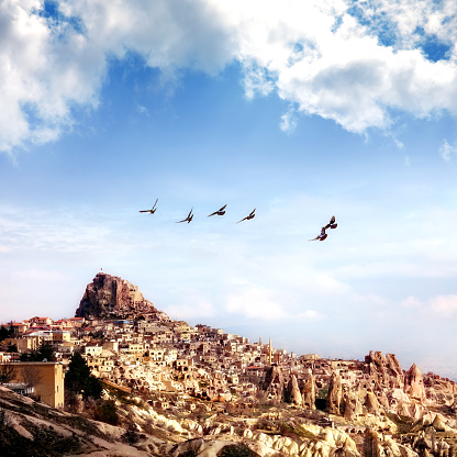 Landscape of Cappadocia in middle east Turkey