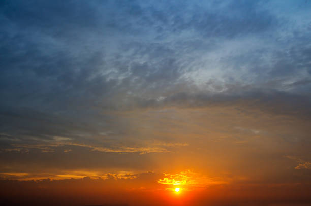 orange sky background