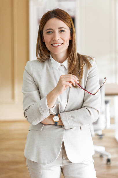 istock Confident White Businesswoman in the Workplace 2045991632