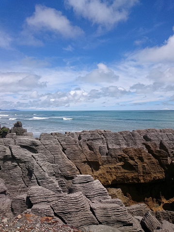 Pancake Rocks and Blowholes,  West Coast, South Island,  New Zealand.