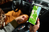 People Using Map App On Smartphone