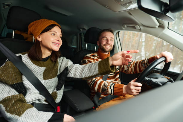 istock Happy Couple Travelling By Car 2046137565