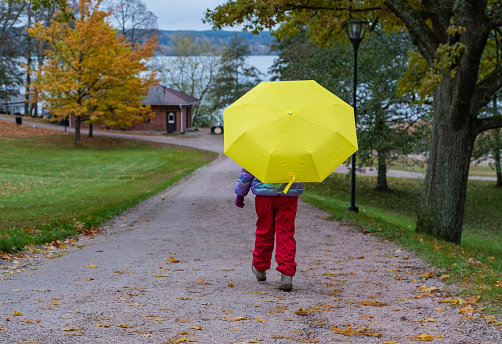 Walk in the park in autumn. Lahti Finland.
