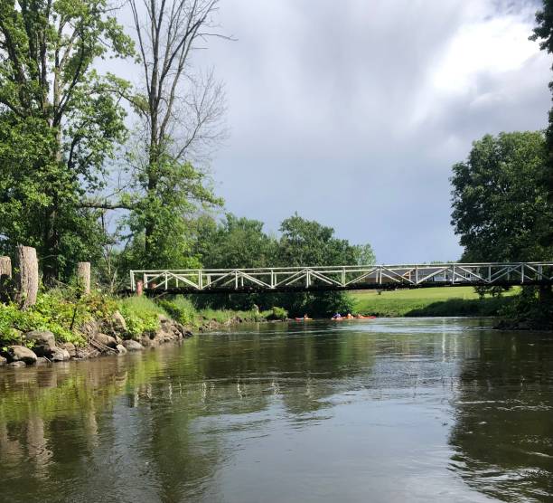 istock Bridge over the Chippewa River, Michigan 2046142338