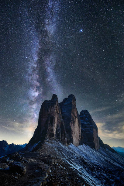 istock Tre Cime, Milky way Dolomites, Italy 2046183956