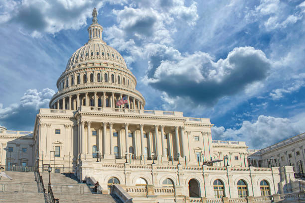 istock United States Capitol with Senate Chamber Under Clouds 2046208696
