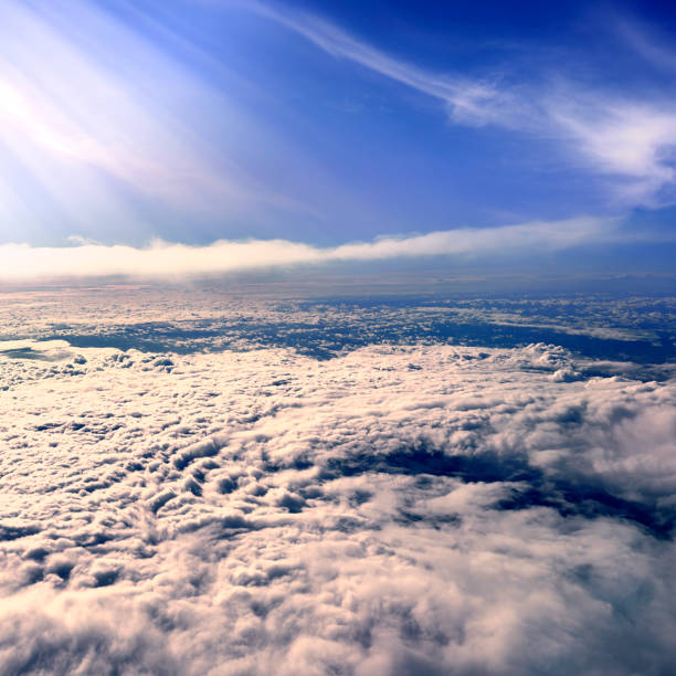 Aerial view of storm clouds