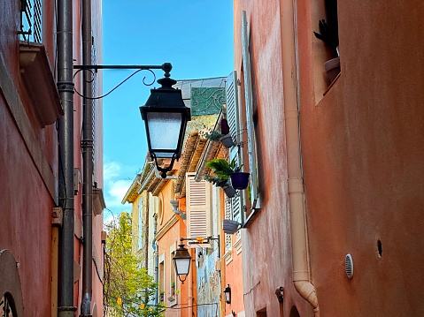 Narrow street of St Tropez, France