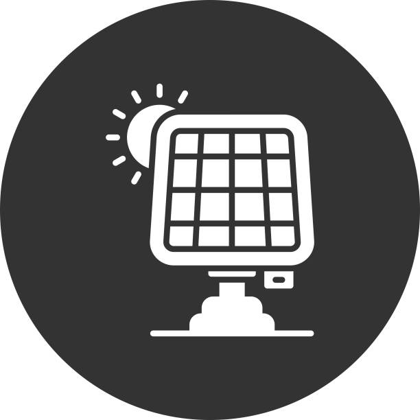 solar panel icon - solarpanel stock illustrations