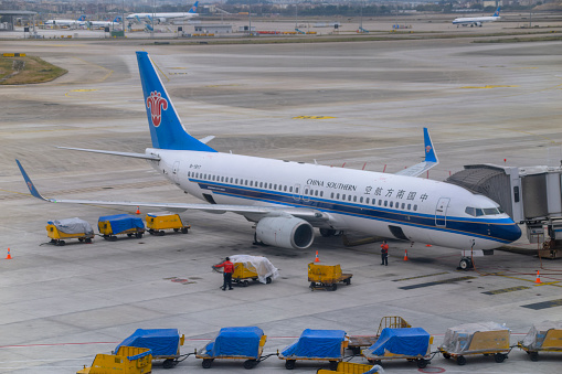 Guangzhou, China. FEB25,2024\nGuangzhou Baiyun International Airport, China Southern Airlines aircraft