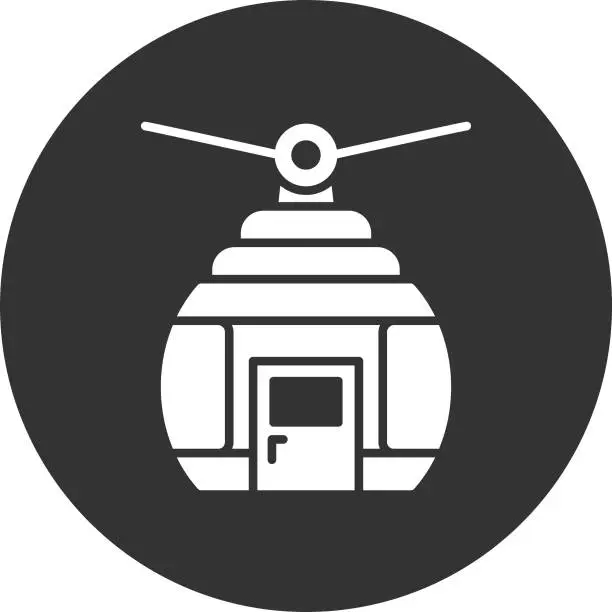 Vector illustration of Cable Car Icon