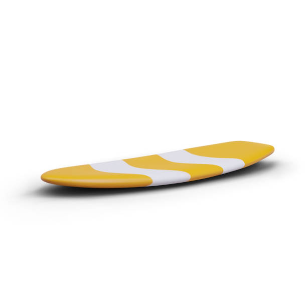 istock Surfboard with yellow and white colors. Board for active sport on water 2046432239