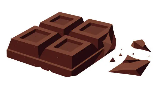 Vector illustration of Bars of chocolates isolated