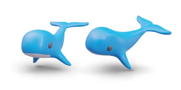 istock Huge whale in different positions. Aquarium or ocean underwater marine animals 2046456322