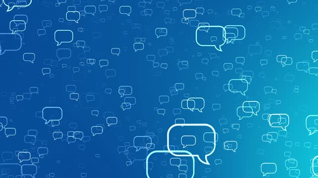 Social Media Speech Bubbles, 4K Looped Background