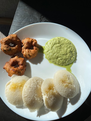 Idli vada is South Indian delicious breakfast and this image is home made