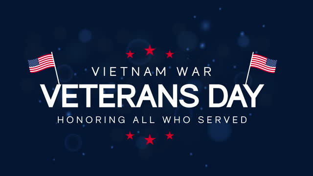 Vietnam War Veterans Day poster, background. 4k