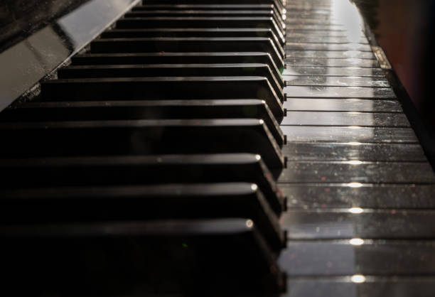 istock Side view of Classic grand piano keyboard. 2046635360