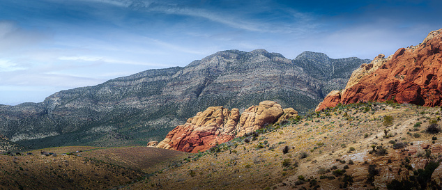 Panoramic image of Red Rock Canyon