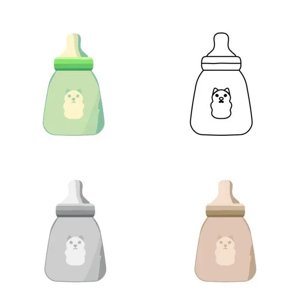 Vector illustration of Baby Bottle with Nipple