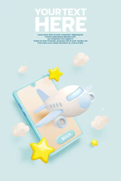 Vector illustration of Ready for Takeoff: Book Your Dream Flight with Ease
