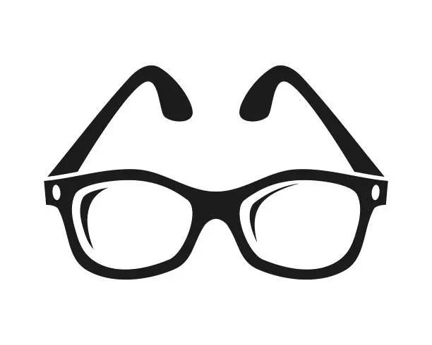 Vector illustration of Eye Glasses Silhouette With Flares - Cut Out Vector Icon