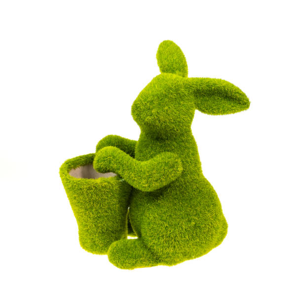 istock green bush pot in shape of rabbit 2046795891