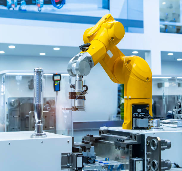 istock automatic gripping and smart robot working on smart factory,industry 4.0 and technology. 2046826981