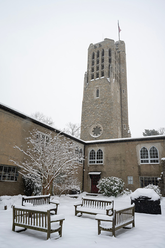 Backyard of Washington Memorial Chapel in Winter at Valley Forge National Historic Park, King of Prussia, Pennsylvania, USA