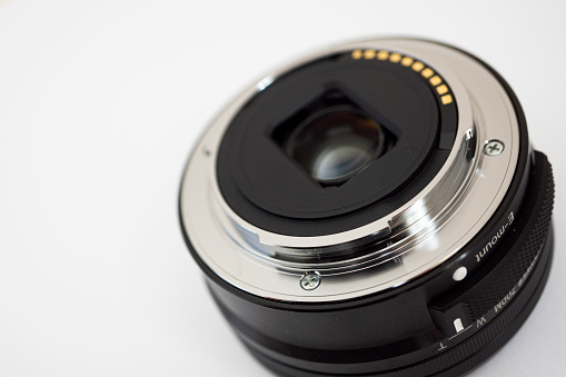 Front view of wide angle camera lens.