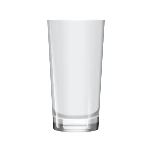Vector illustration of Vector realistic illustrations, isolated icons, glass glasses full of milk