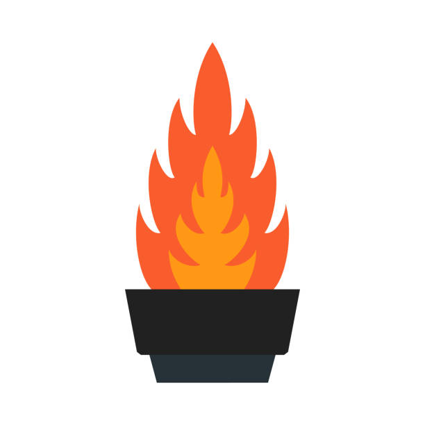 白い背景に分離されたベクトルトーチ。火事。オリンピックのシンボル。フレイミングフィギュア - olympic torch点のイラスト素材／クリップアート素材／マンガ素材／アイコン素材
