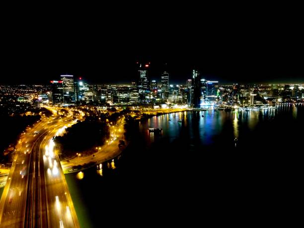 istock Perth City Skyline Lights, during the Night. 2046950998