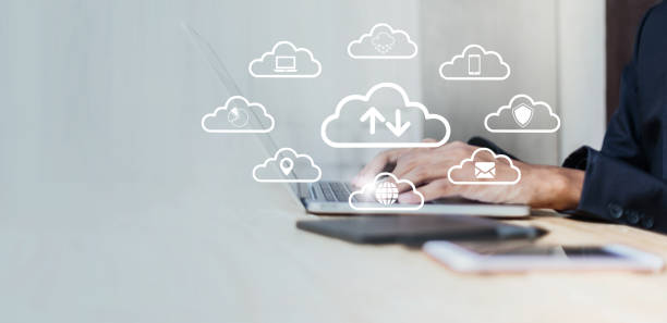 istock Business people use global network infrastructure and access management connections. Network access and access management solutions 2046987421