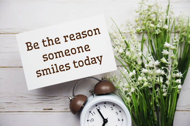 istock Be the reason someone smiles today text message motivational and inspiration quote 2047001348