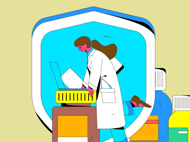istock Medical characters fighting the epidemic flat vector concept operation hand drawn illustration 2047080868