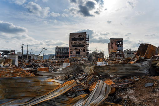 Noto Peninsula Earthquake: View of the damaged site on Wajima Asaichi Street